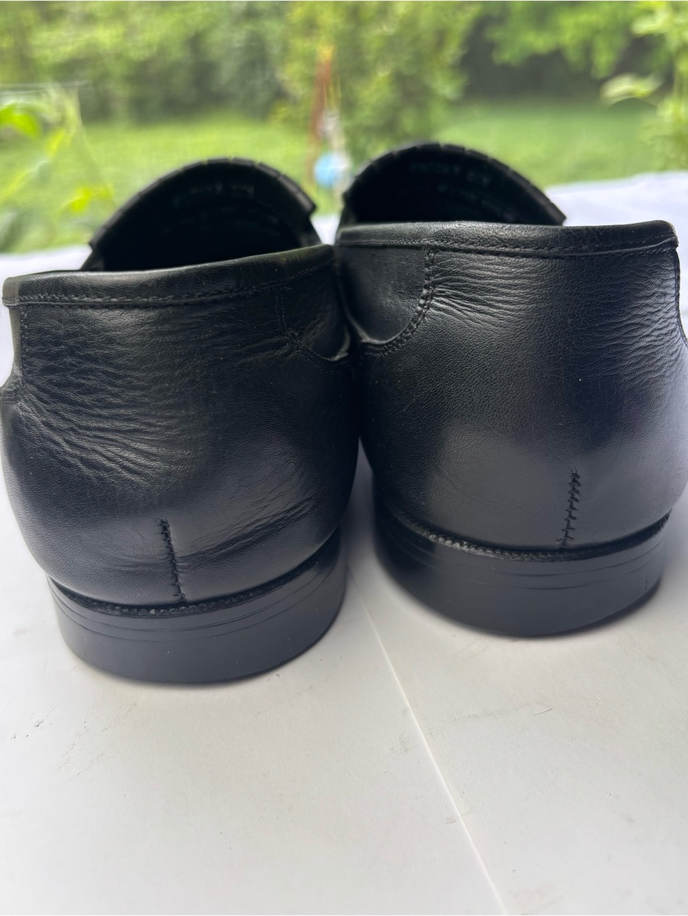 G.H. Bass Weejuns Mens 10.5 M Black Leather Kiltie Tassle Loafer Moc Toe Slip On - Picture 6 of 12